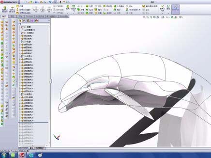 solidworks做出海豚的操作流程。