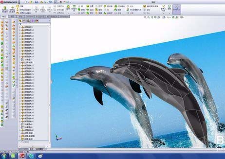 solidworks做出海豚的操作流程。