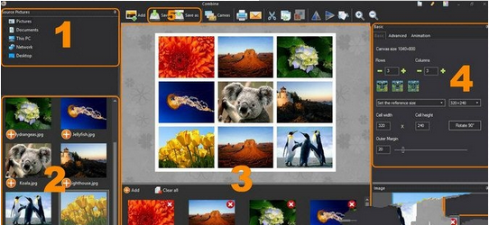 说说6在图片工厂中进行拼接的步骤讲解。