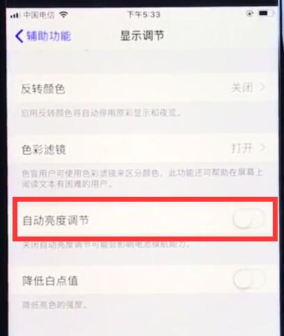 说说6ios12关闭自动亮度调节的操作方法。