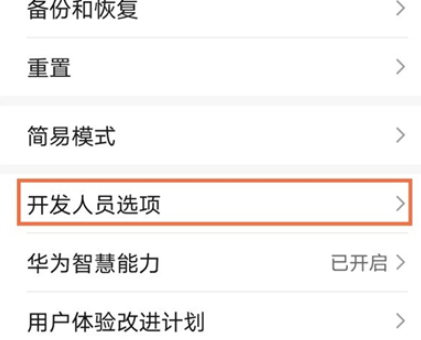 说说6华为nova7开发者选项在什么地方。