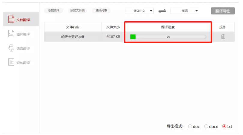说说6如何实现文档、语音、图片翻译需求。