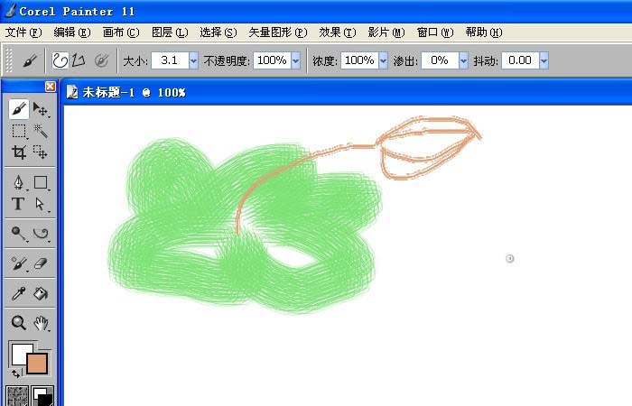 说说6painter中使用水墨画笔绘画出图形的操作教程 说说6跑步