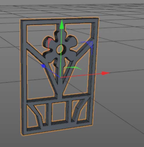 说说6C4D使用样条线制作花窗模型的操作步骤
