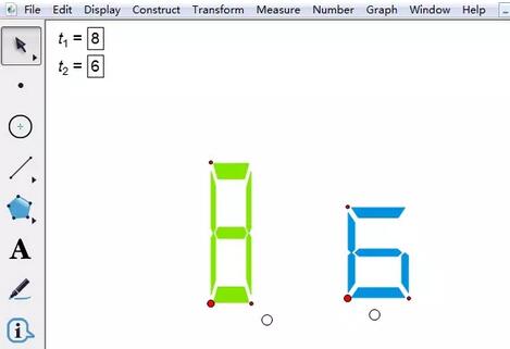 说说6几何画板制作彩色液晶显示数字的详细教程 几何画板教什么