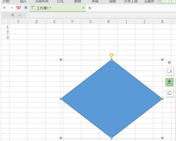 wps制作菱形框的操作方法截图
