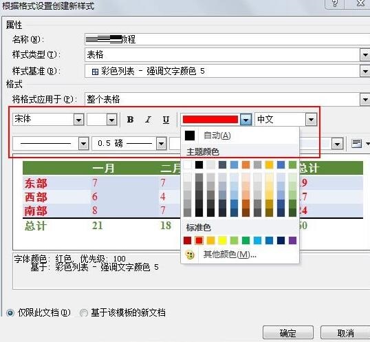 说说6word2010中创建自定义的表格样式的操作方法