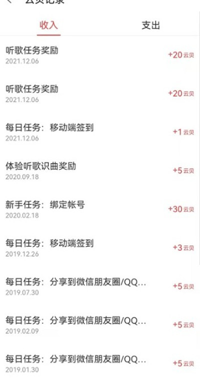 说说6网易云音乐云贝消费记录在哪里 。。