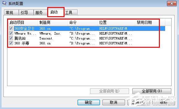 说说6Windows7修改系统启动项的方法