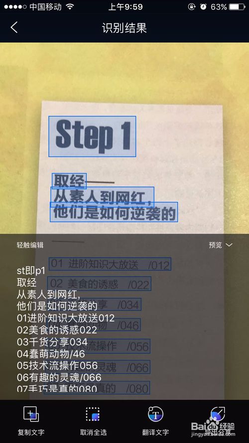 说说6怎么将图片上的文字转换成文档文字。