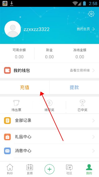 说说6在新浪爱彩中进行充值的方法讲解。