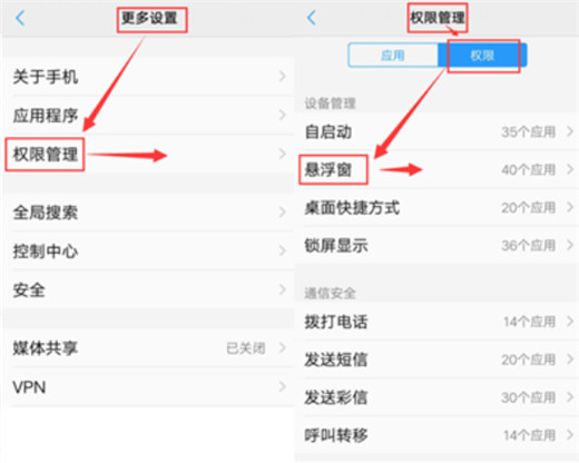 说说6vivoy97开启悬浮窗权限的操作流程。