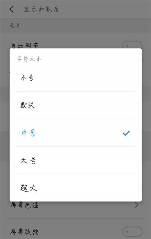 魅族16x设置字体大小的操作过程截图