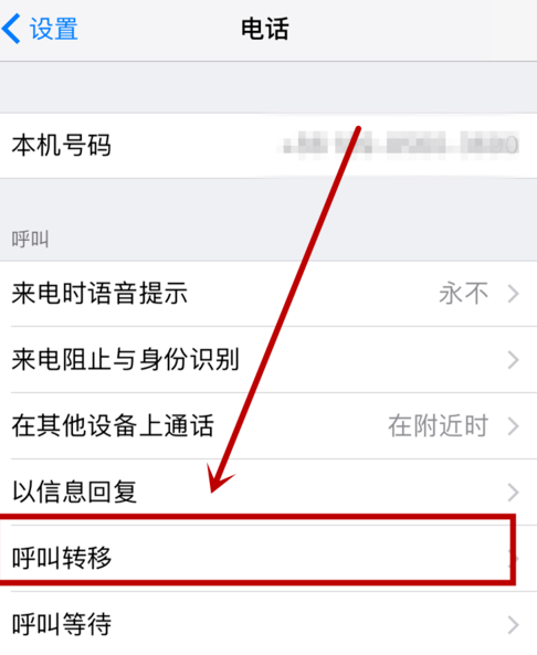 说说6iphone设置呼叫转移的操作流程。