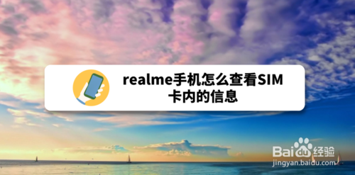说说6realme手机如何查看SIM卡内信息。