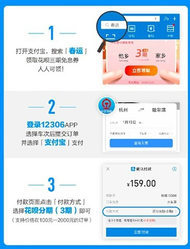 说说6花呗春运全民火车票分期免息计划是什么。