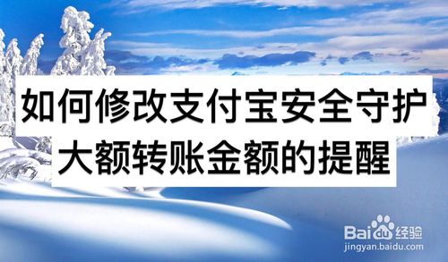 说说6如何修改支付宝安全守护大额转账金额的提醒。