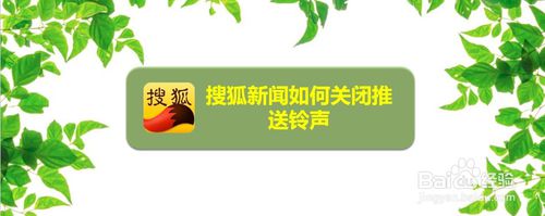 说说6搜狐新闻怎么关提示铃声。