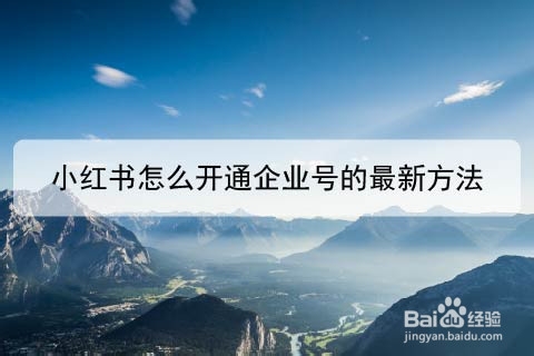 说说6小红书怎么申请企业账号。