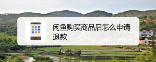 说说6闲鱼怎么申请商品退款。