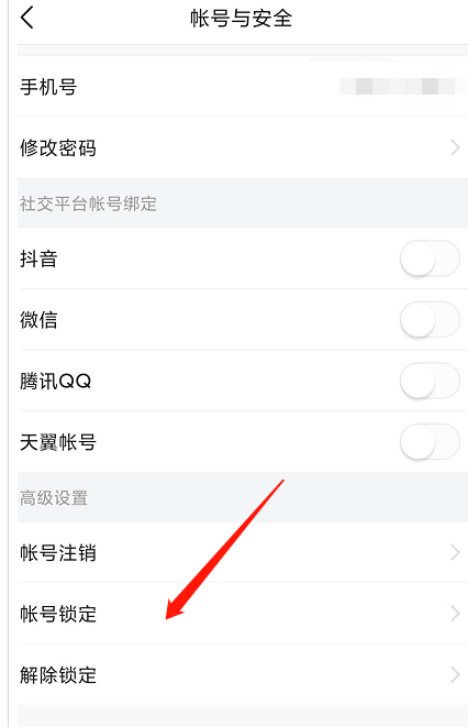 1603862542804732.png 说说6今日头条怎么开启账号锁定。