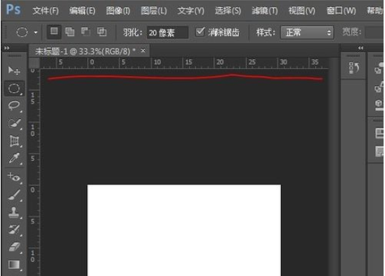 使用photoshop画圆的操作流程。