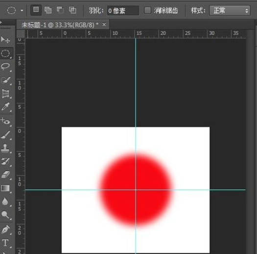 使用photoshop画圆的操作流程。
