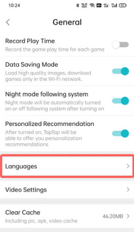 taptap国际版如何调中文。