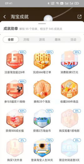 淘宝成就在什么地方查看。