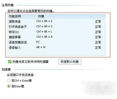 腾讯qq设置快捷键的操作流程。