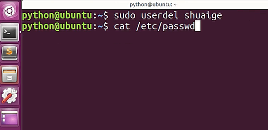 Ubuntu删掉账户的操作流程。