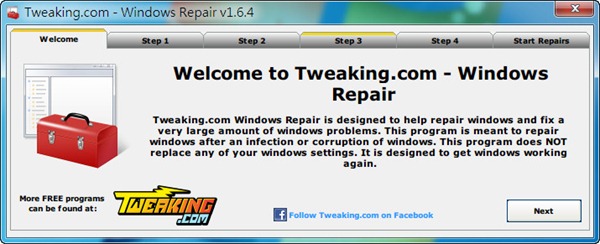 windows repair的详细使用操作讲解。