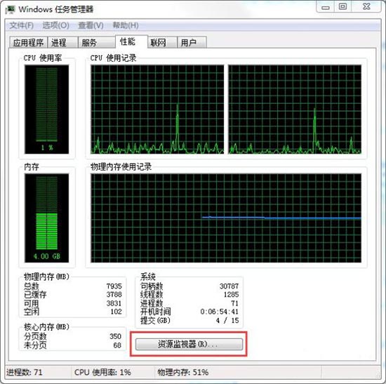 win7查看系统资源的操作流程。