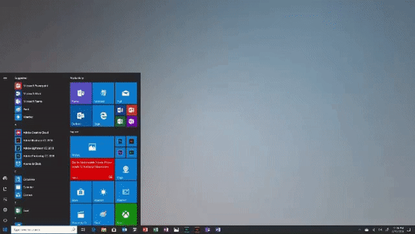 Win10系统新开始菜单文件资源管理器界面。
