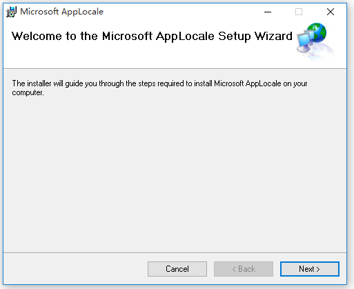 Win 10 系统如何安装 Microsoft AppLocale。