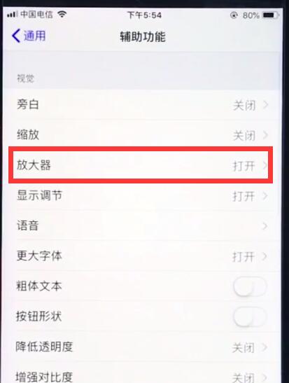 我来分享ios12中使用放大器的详细步骤。