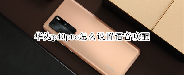 我来分享华为p40pro智慧语音功能在什么地方打开。