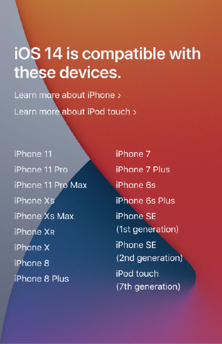 iOS14系统支持苹果8吗