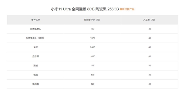 我来分享小米11ultra维修价格都是多少呢。