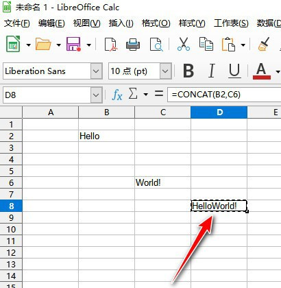 我来分享LibreOffice中CONCAT函数怎么用。