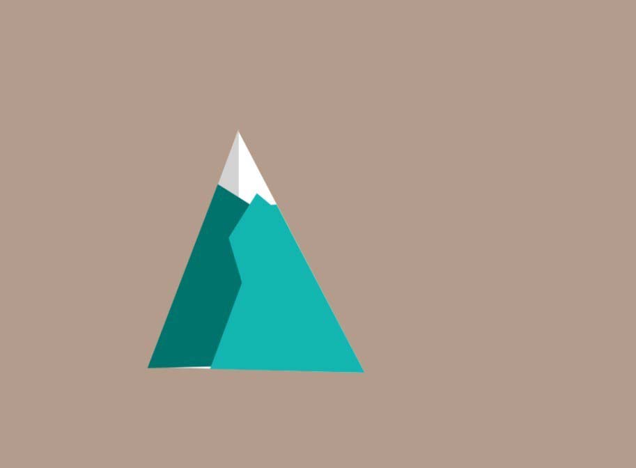 我来分享PS制作扁平化通雪山图形的操作讲解