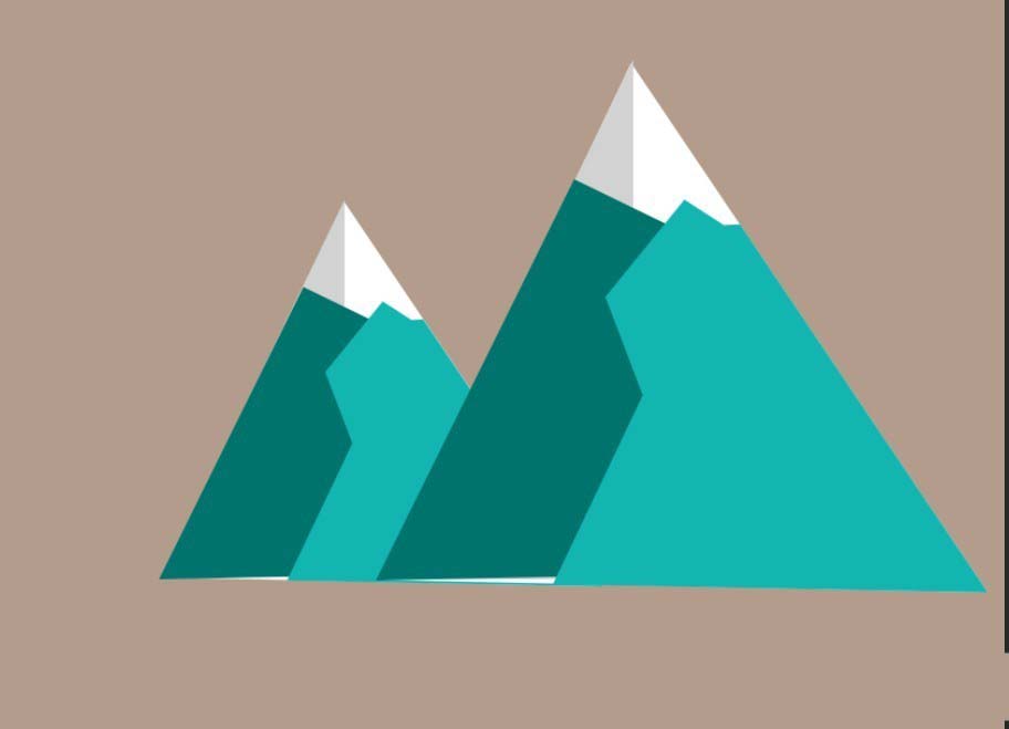 我来分享PS制作扁平化通雪山图形的操作讲解