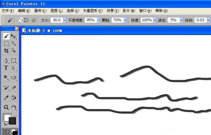我来分享painter中使用画笔工具绘画曲线的操作教程 我来分享你来欣赏