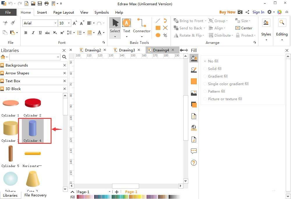 我来分享亿图流程图制作软件设计圆柱体的详细教学