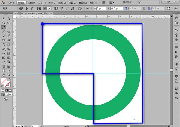 我来分享Adobe Illustrator CS6快速删除四分之一圆环的操作方法 我来分享你来欣赏