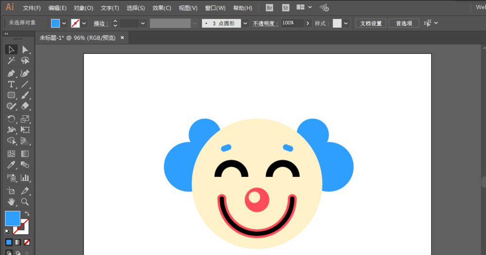 我来分享ai设计小丑图案的操作方法
