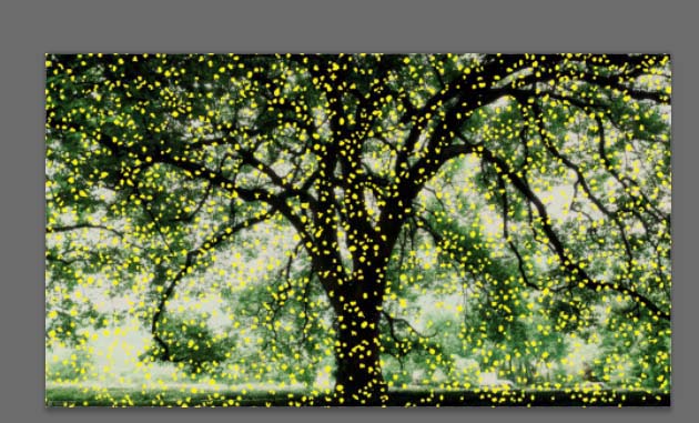 我来分享Adobe Photoshop给大树设计斑点光源的详细教学 我来分享你来欣赏