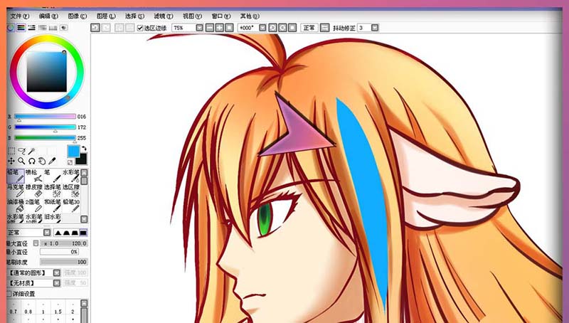 我来分享sai软件中铅笔笔刷的使用方法介绍