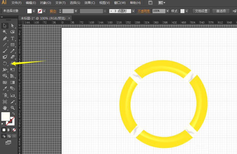 我来分享ai做出救生圈图形的操作方法