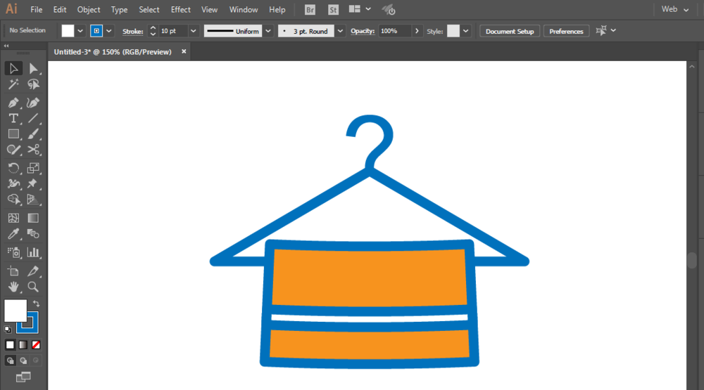 我来分享ai制作挂起来的浴巾的操作方法